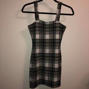 Plaid bodycon mini dress